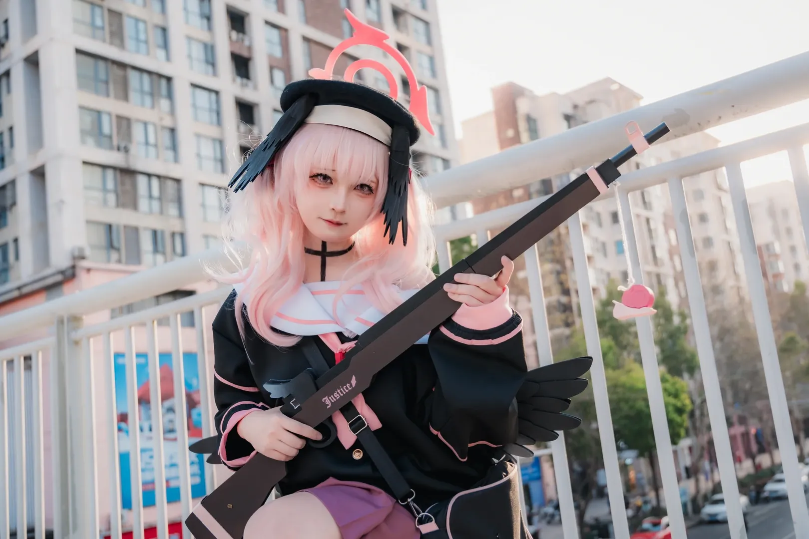 角色扮演, 蔚蓝档案, 下江小春cos, 二次元coser, 天桥外景 - 第7张