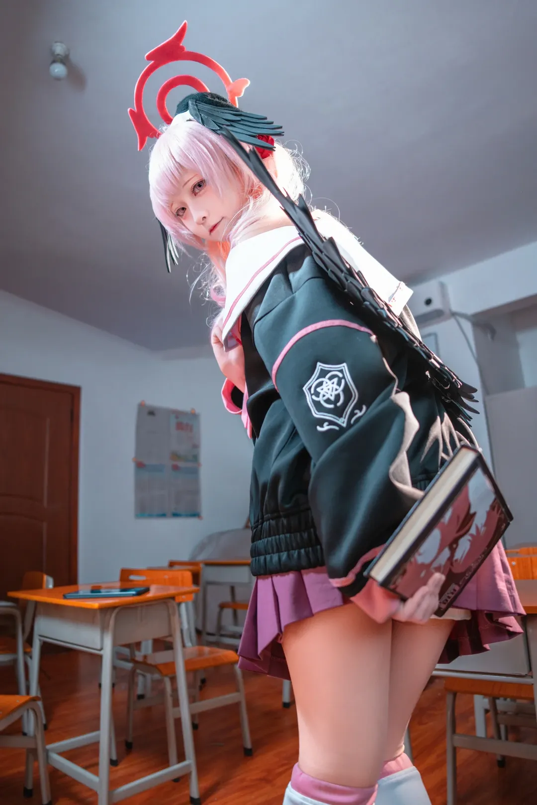 cosplay, 蔚蓝档案, 下江小春cos, 校园写真, 二次元角色扮演 - 第1张