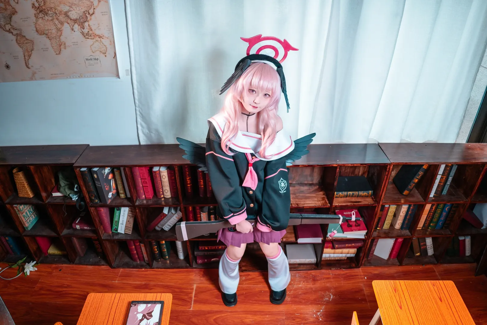 cosplay, 蔚蓝档案, 下江小春cos, 校园写真, 二次元角色扮演 - 第4张