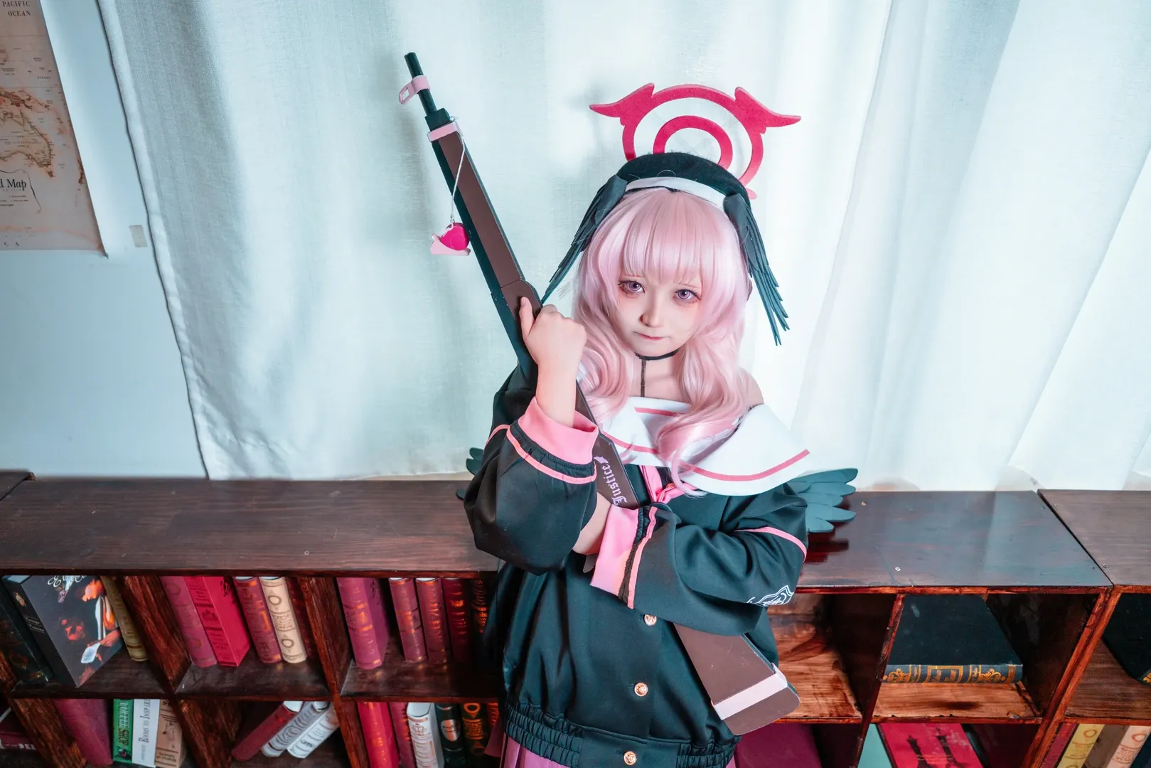 cosplay, 蔚蓝档案, 下江小春cos, 校园写真, 二次元角色扮演 - 第5张