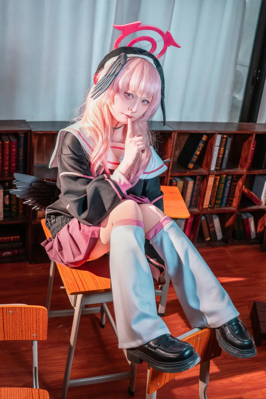 cosplay, 蔚蓝档案, 下江小春cos, 校园写真, 二次元角色扮演 - 第6张