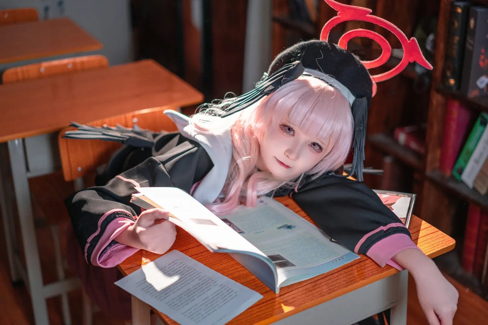 cosplay, 蔚蓝档案, 下江小春cos, 校园写真, 二次元角色扮演 - 第8张