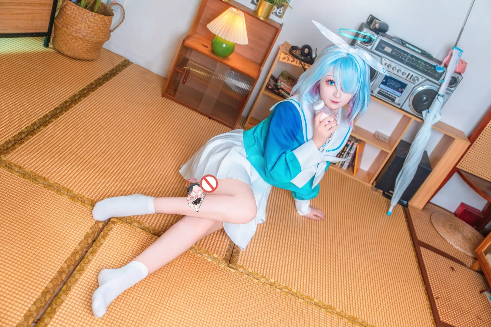 蔚蓝档案, 二次元日常, 阿罗娜cos, 水手服穿搭, 榻榻米摄影 - 第4张