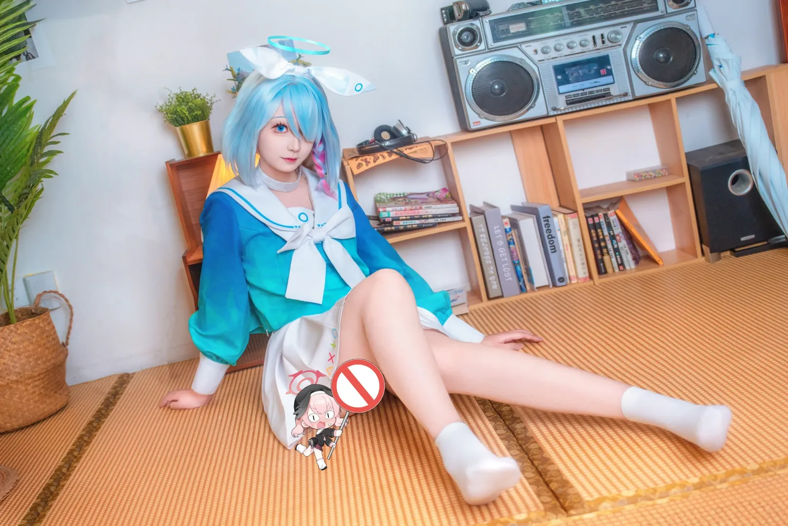 蔚蓝档案, 二次元日常, 阿罗娜cos, 水手服穿搭, 榻榻米摄影 - 第5张
