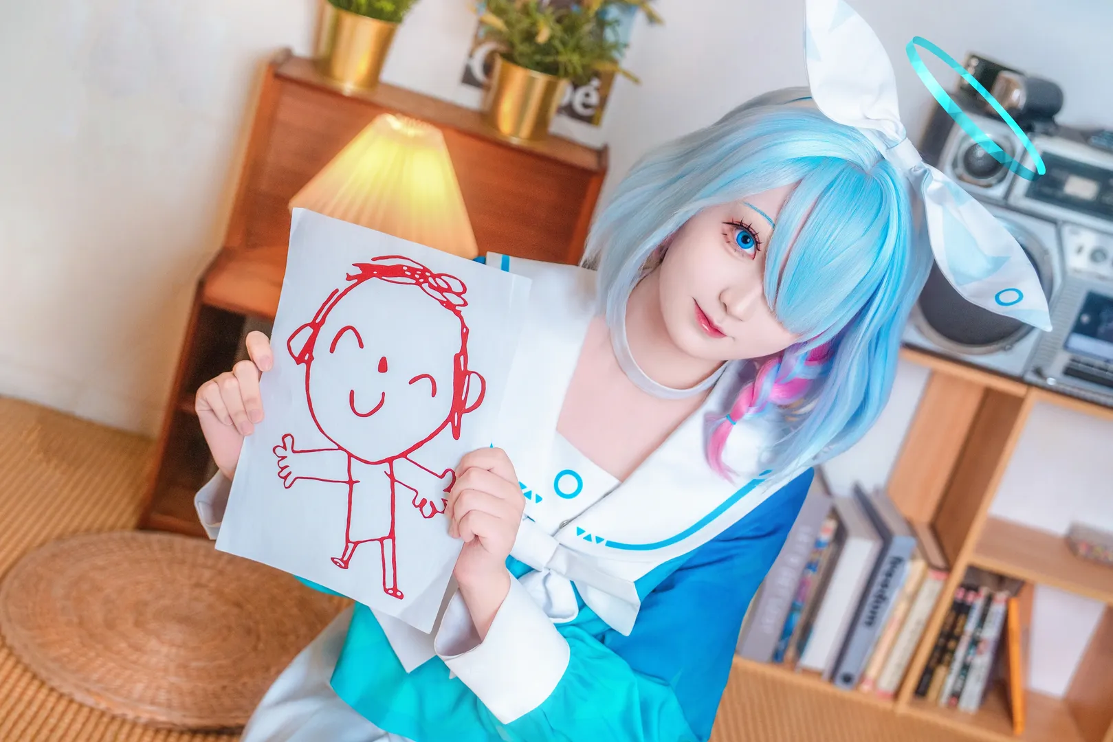 蔚蓝档案, 二次元日常, 阿罗娜cos, 水手服穿搭, 榻榻米摄影 - 第6张