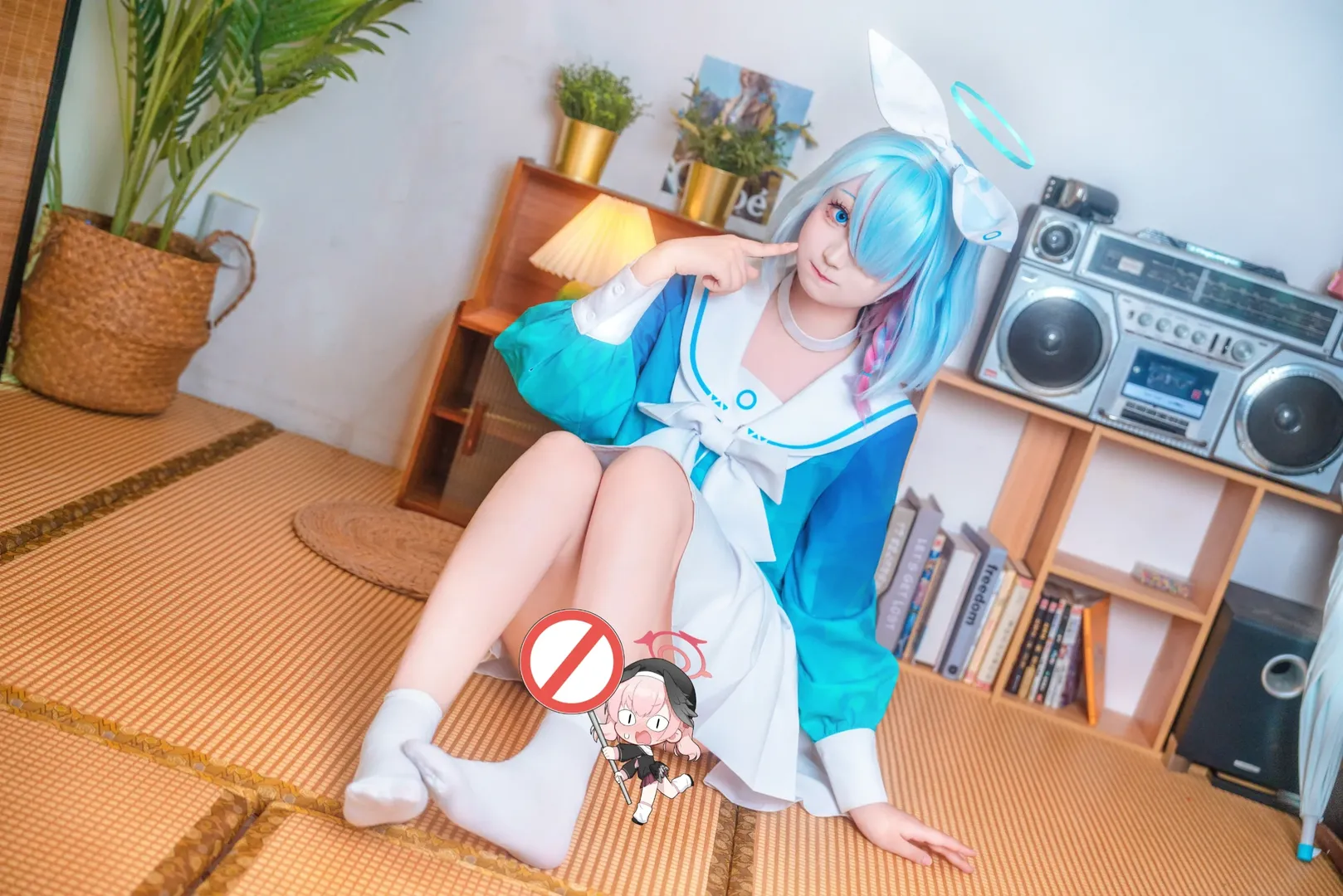 蔚蓝档案, 二次元日常, 阿罗娜cos, 水手服穿搭, 榻榻米摄影 - 第7张