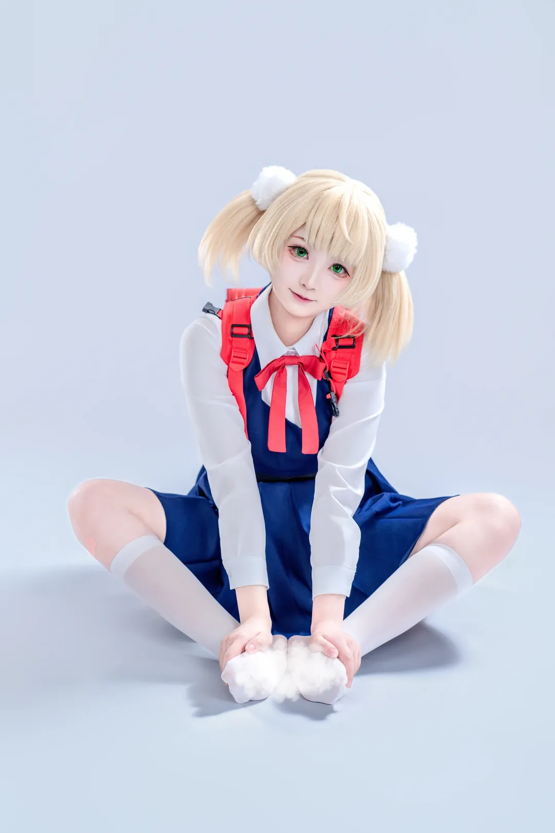 白丝, 时雨羽衣cos, 校园制服, 萝莉神的安魂曲, 双马尾cosplay - 第2张