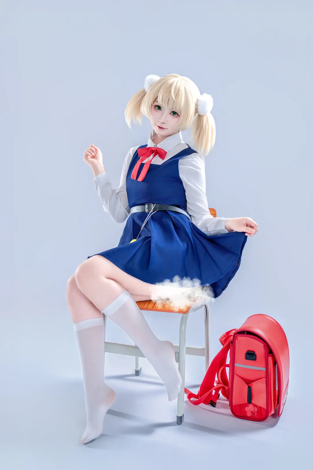白丝, 时雨羽衣cos, 校园制服, 萝莉神的安魂曲, 双马尾cosplay - 第3张