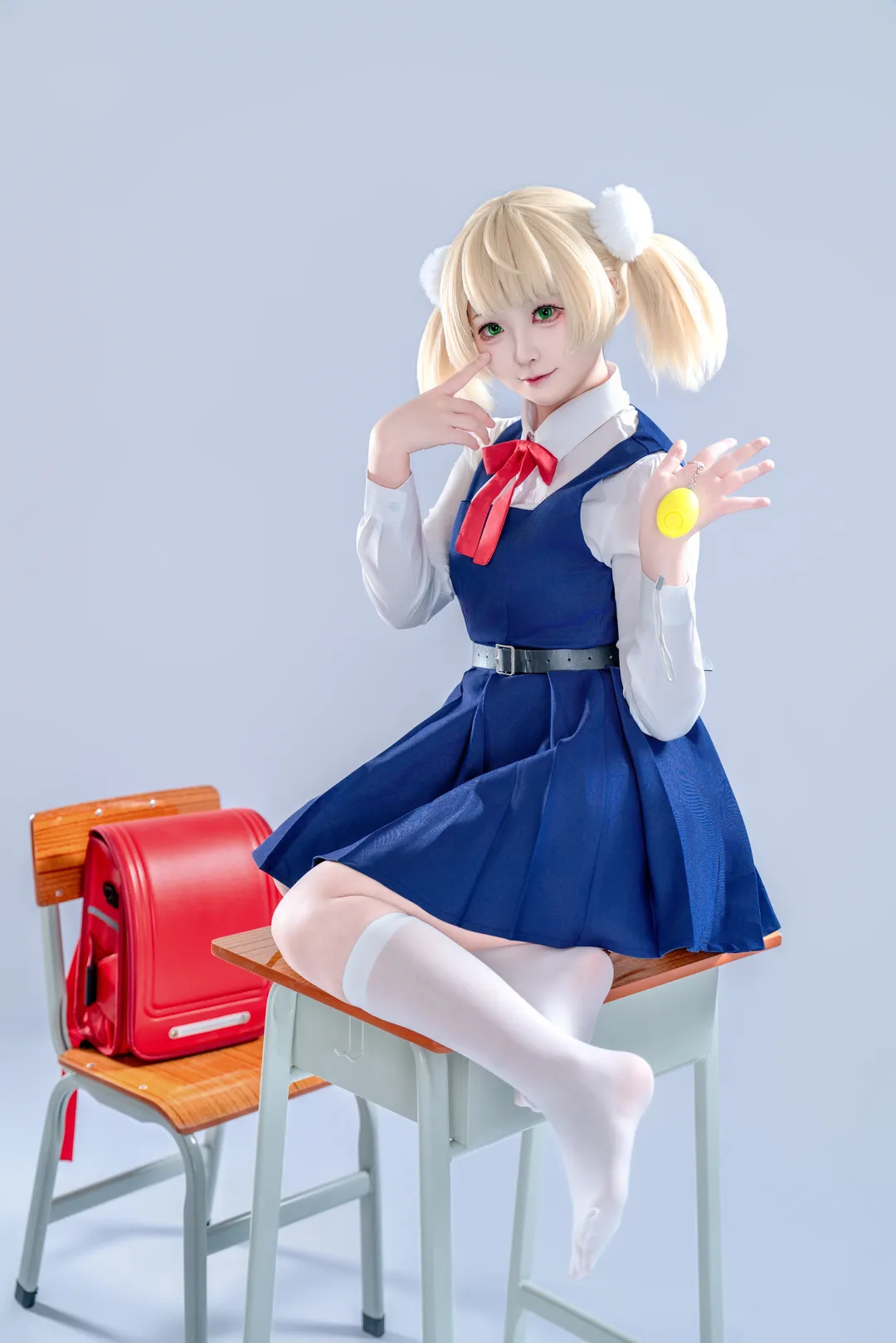 白丝, 时雨羽衣cos, 校园制服, 萝莉神的安魂曲, 双马尾cosplay - 第5张