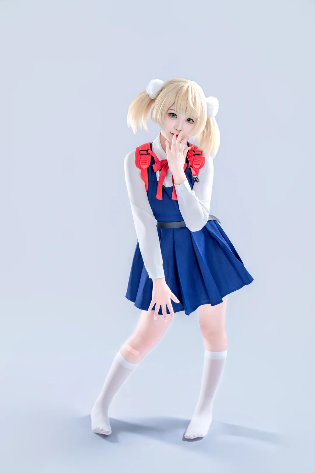 时雨羽衣cos, cosplay日常, 双马尾假发, 校园风穿搭, 萝莉神的安魂曲 - 第1张