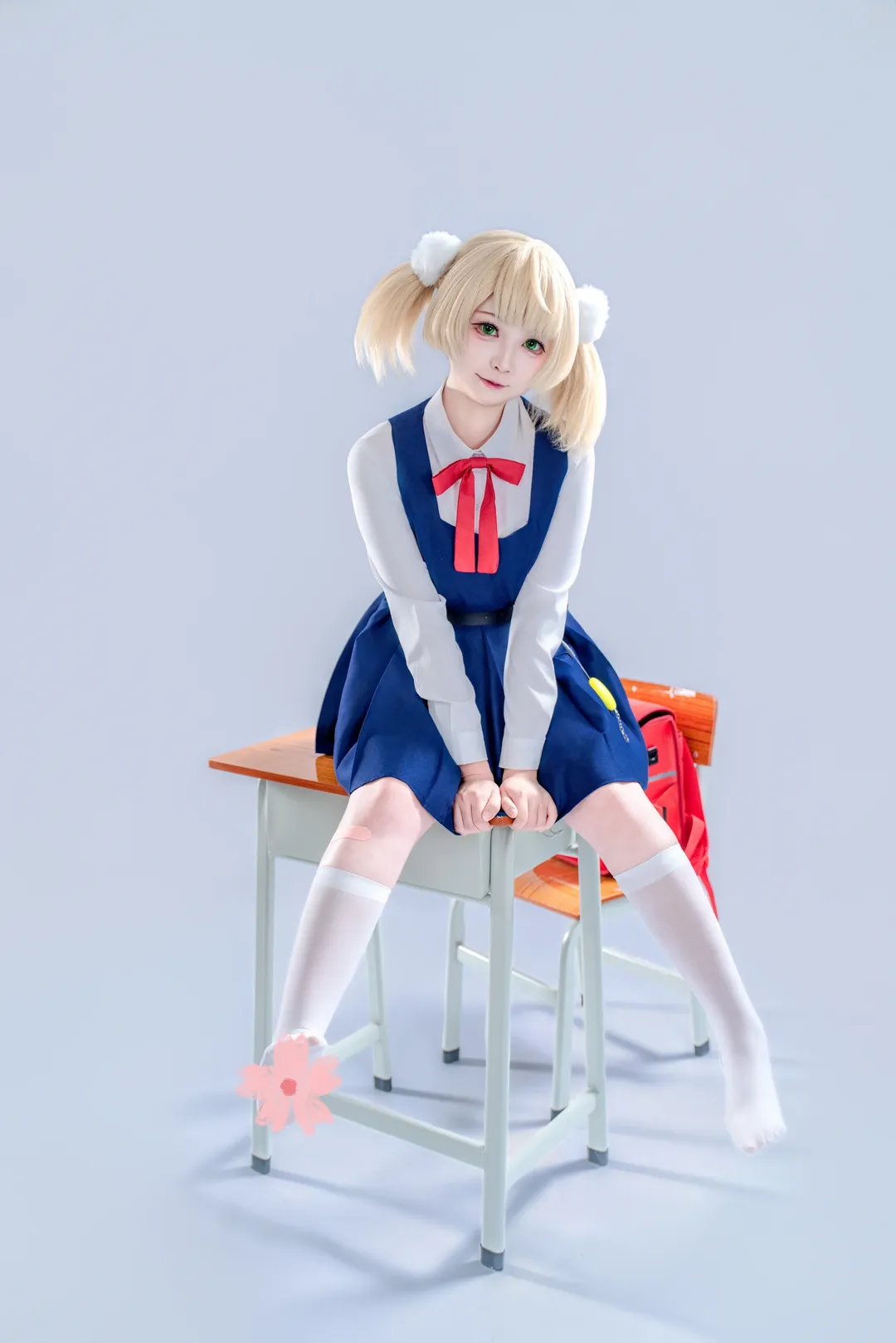 时雨羽衣cos, cosplay日常, 双马尾假发, 校园风穿搭, 萝莉神的安魂曲 - 第2张