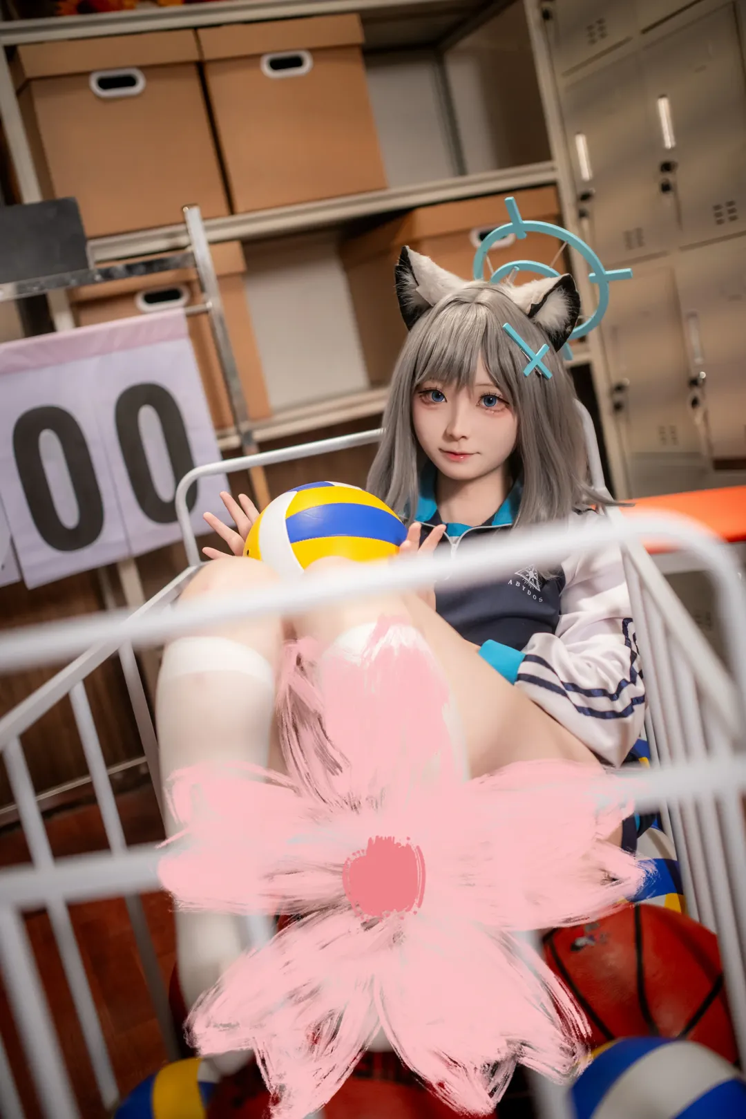 蔚蓝档案, 砂狼白子cos, cosplay摄影, 二次元少女写真, 运动服cos - 第3张