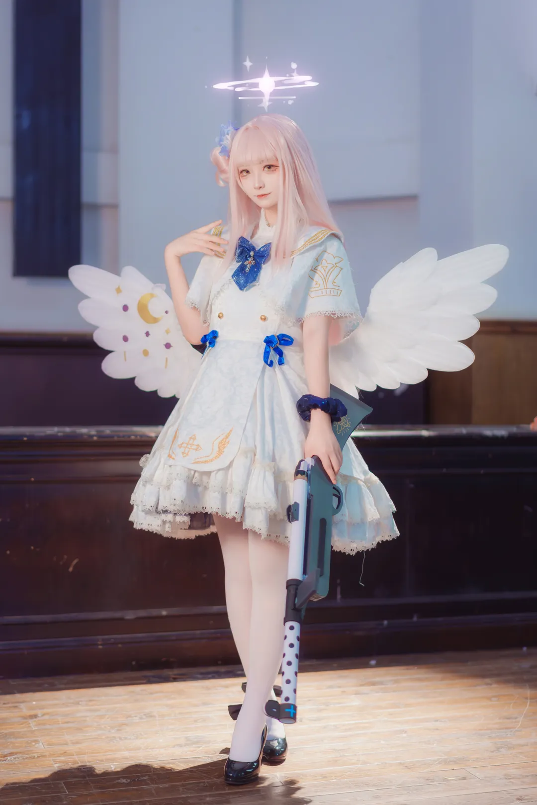 cosplay, 二次元少女, 蔚蓝档案, 圣园未花cos, 天使造型 - 第1张