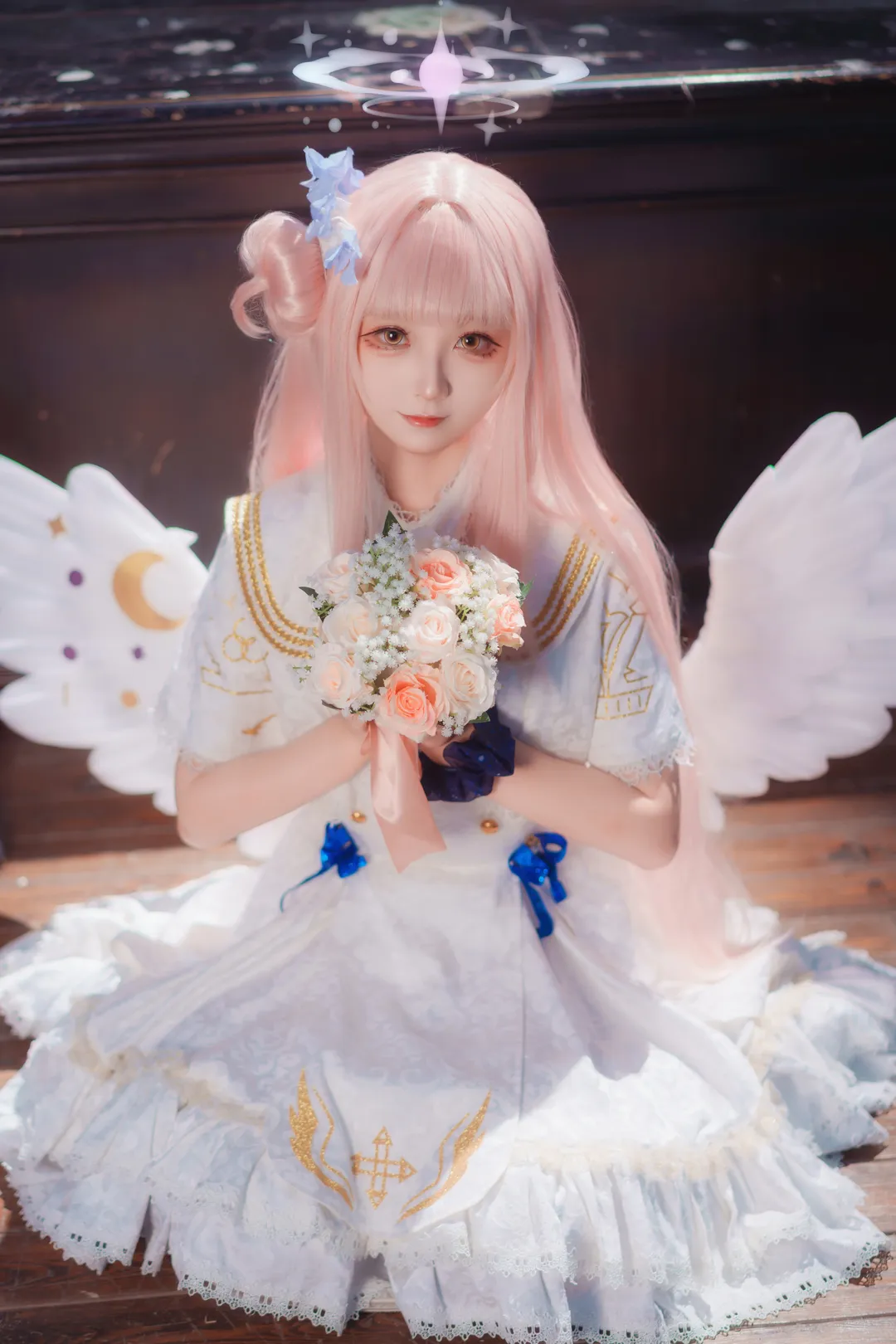 cosplay, 二次元少女, 蔚蓝档案, 圣园未花cos, 天使造型 - 第5张