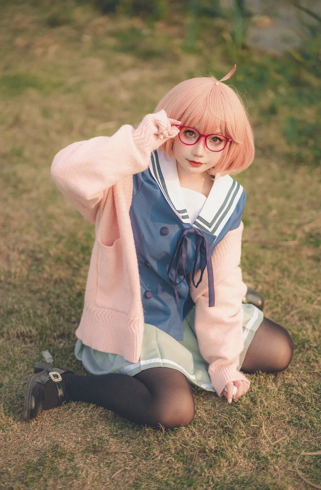 cosplay正片, 二次元外景, 慄山未來cos, 境界的彼方, JK制服寫真