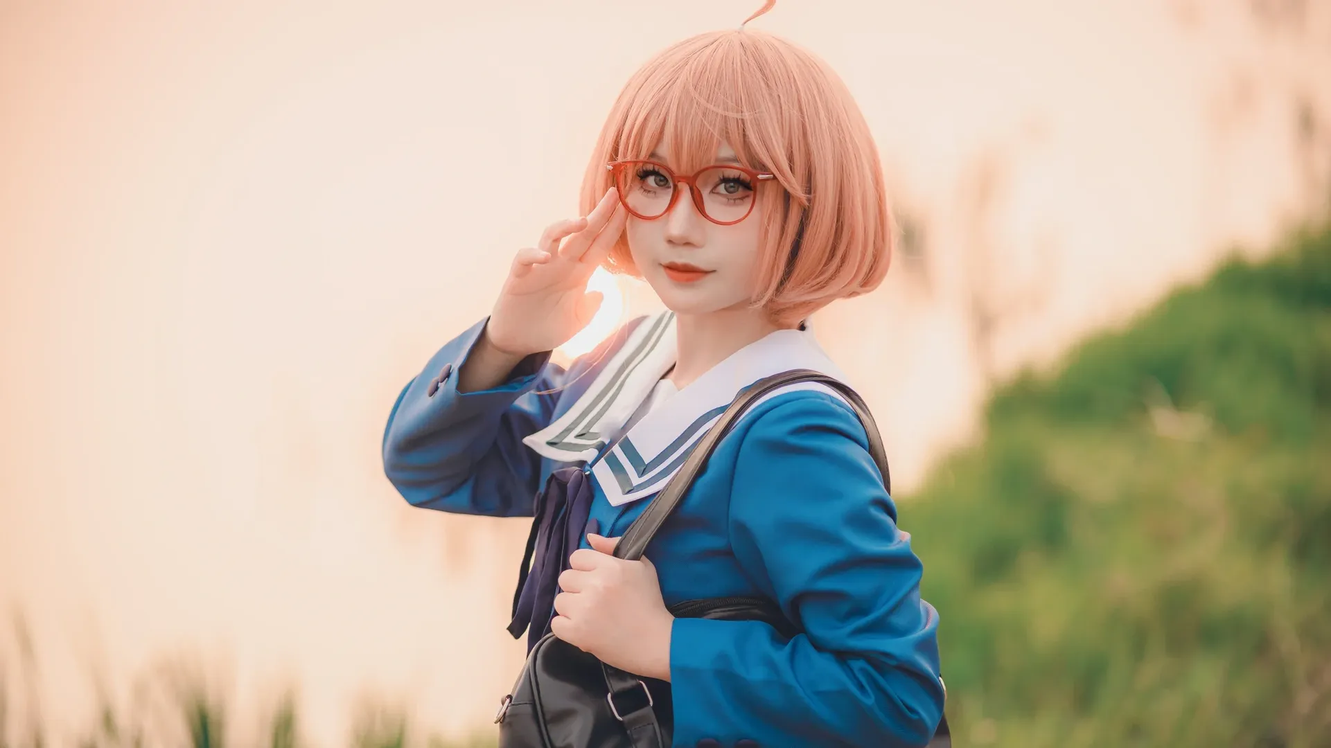 cosplay正片, 二次元外景, 栗山未来cos, 境界的彼方, JK制服写真 - 第3张