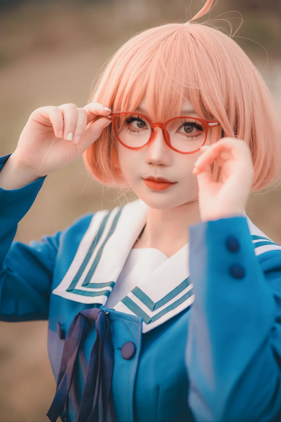 cosplay正片, 二次元外景, 栗山未来cos, 境界的彼方, JK制服写真 - 第4张