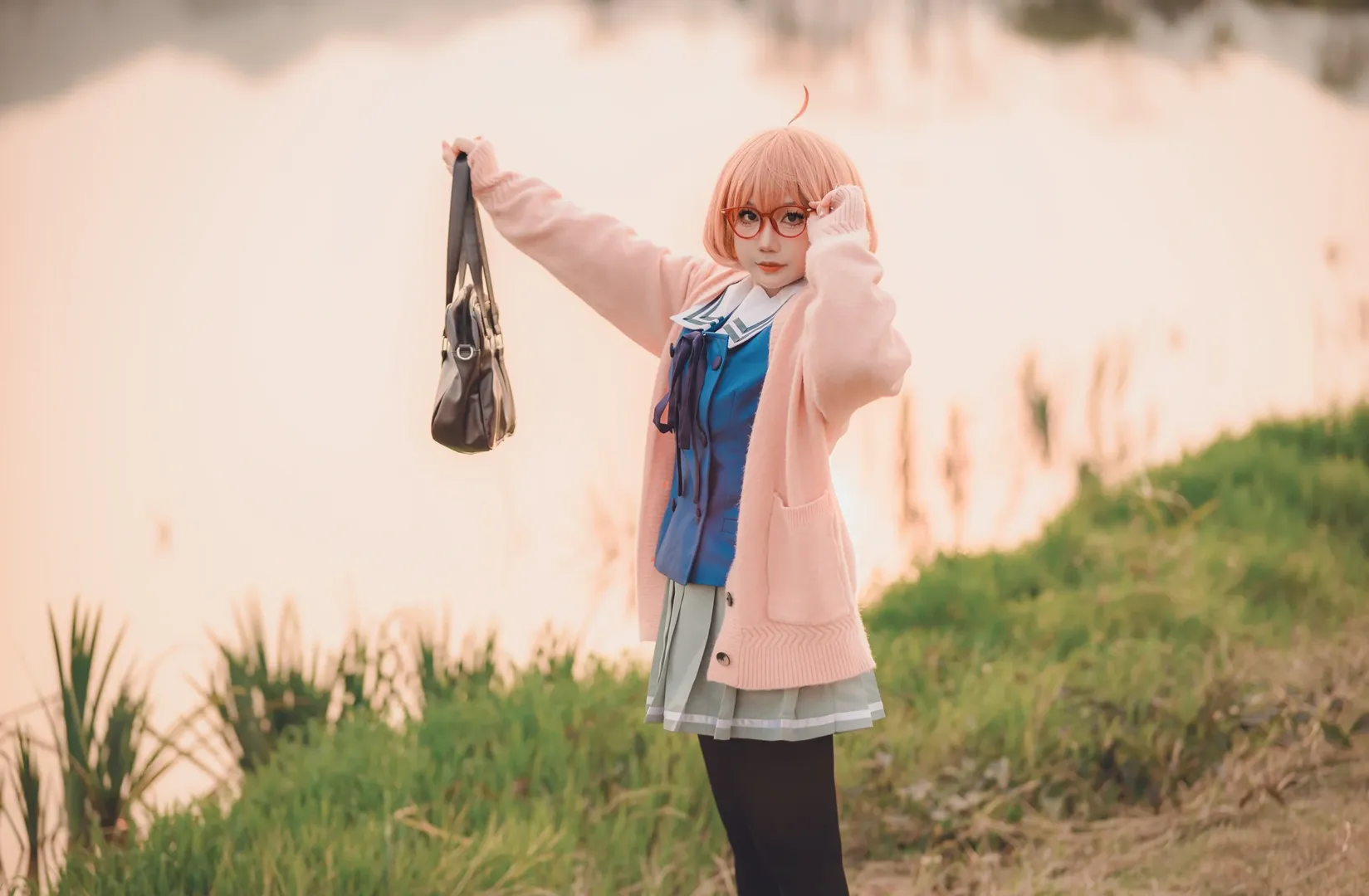 cosplay正片, 二次元外景, 栗山未来cos, 境界的彼方, JK制服写真 - 第6张