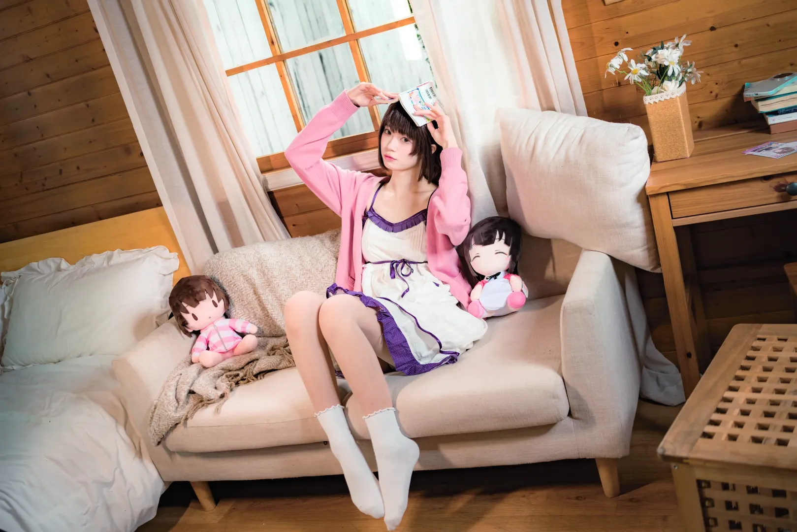 加藤惠cos, 路人女主的养成方法, 二次元萌妹, 日系少女, 居家写真 - 第3张