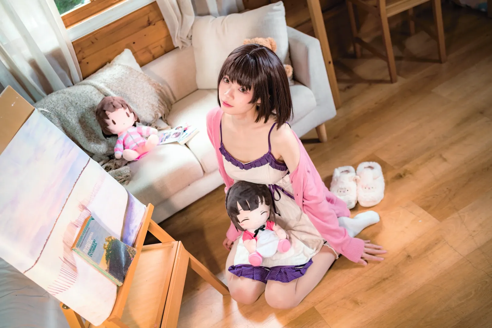 加藤惠cos, 路人女主的养成方法, 二次元萌妹, 日系少女, 居家写真 - 第4张