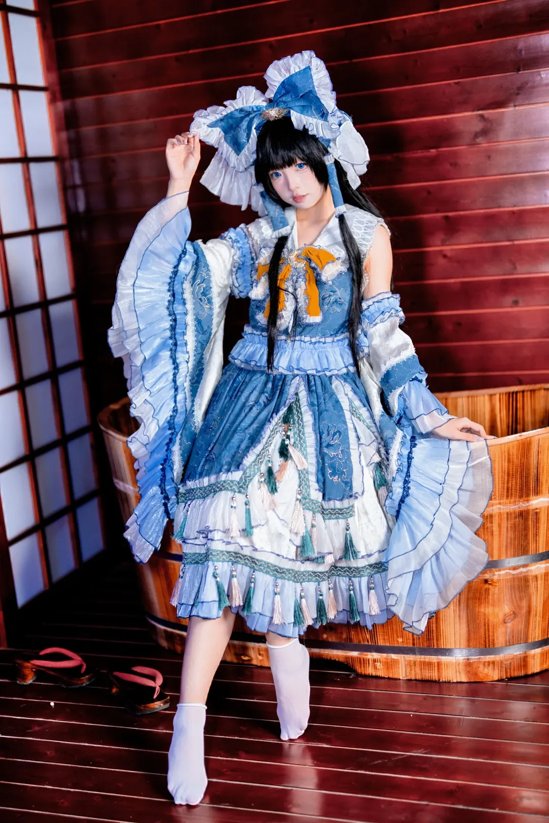 博麗霊夢コスプレ, 東方Project, 和風衣装, スタジオポートレート, 日系自宅少女ポートレート - 1枚目