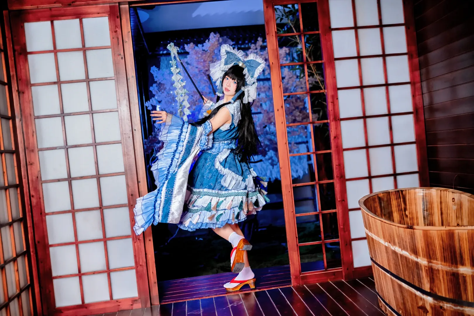 博麗霊夢コスプレ, 東方Project, 和風衣装, スタジオポートレート, 日系自宅少女ポートレート - 10枚目