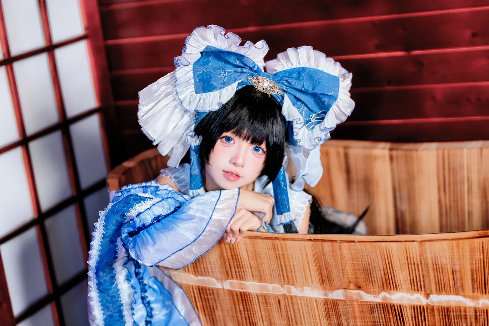博麗霊夢コスプレ, 東方Project, 和風衣装, スタジオポートレート, 日系自宅少女ポートレート - 2枚目