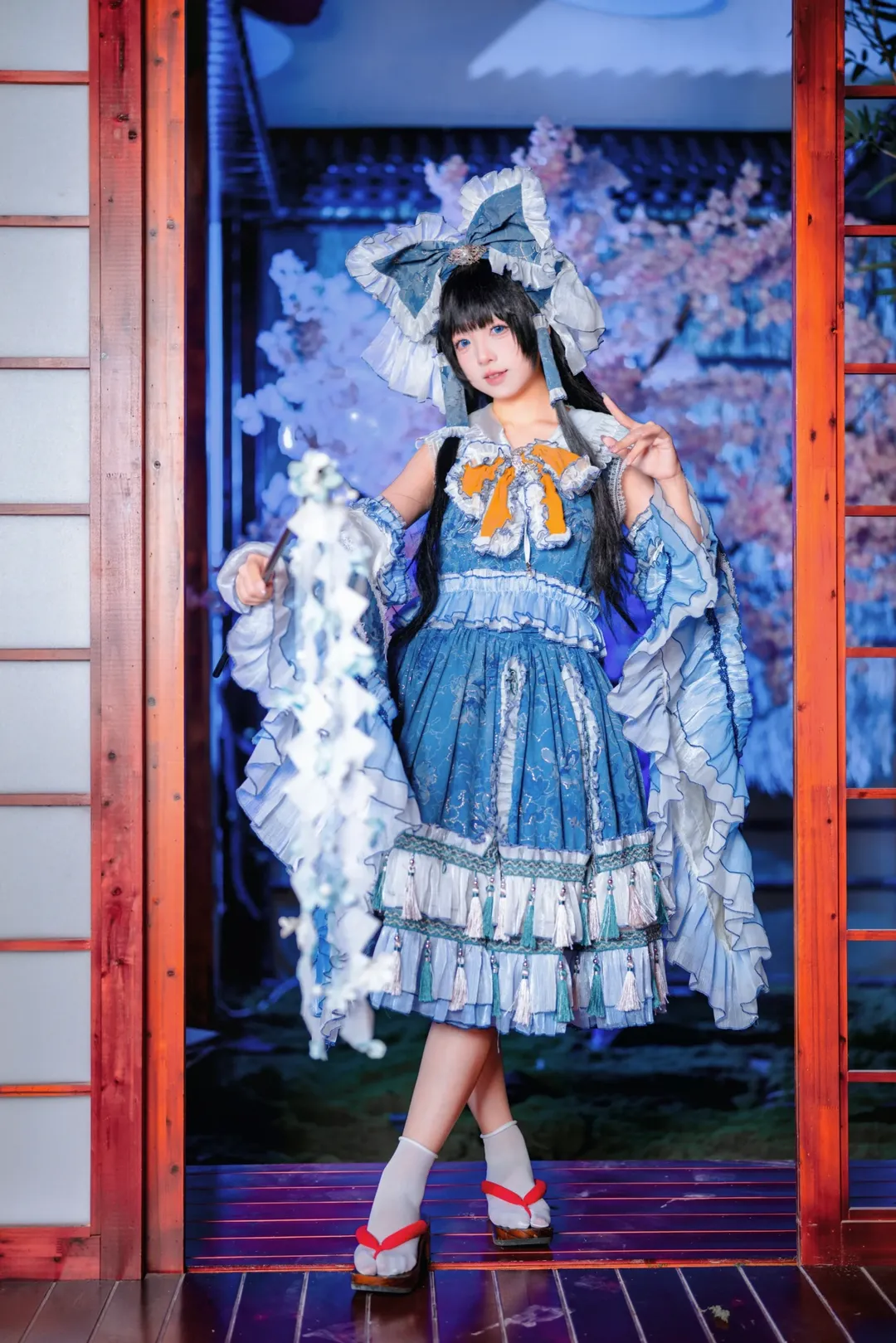 博丽灵梦cos, 东方Project, 和风装扮, 棚拍人像, 日系居家少女写真