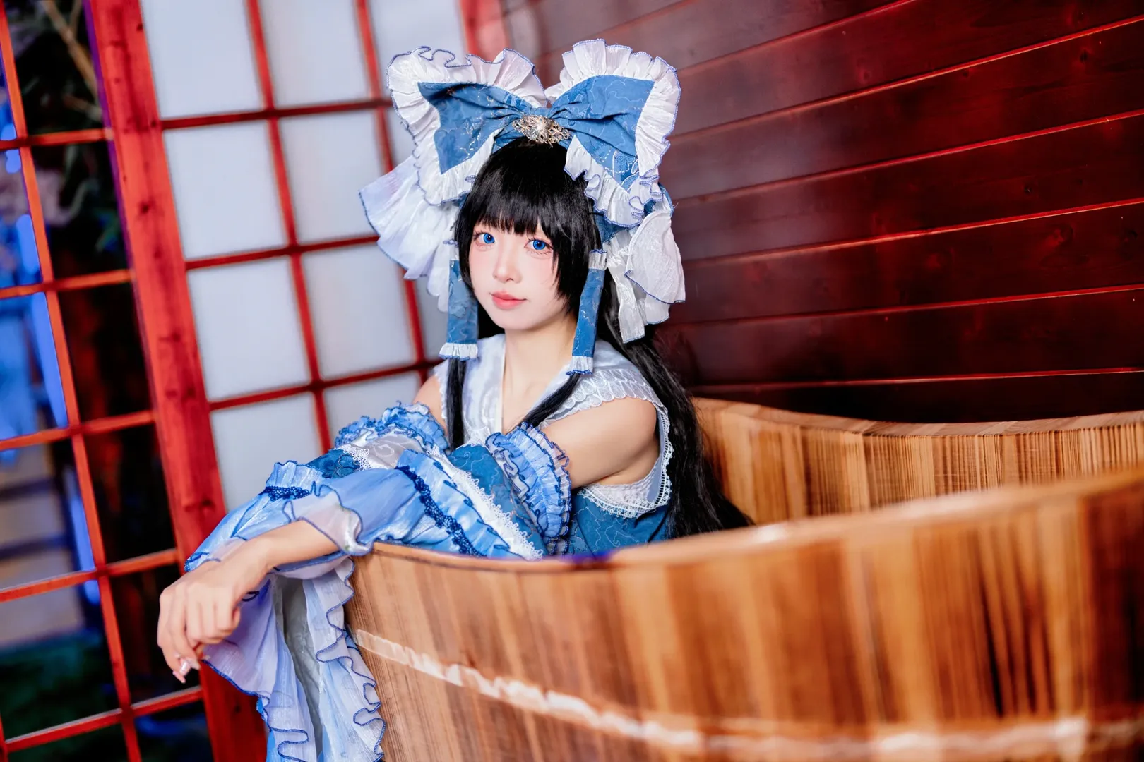 博麗霊夢コスプレ, 東方Project, 和風衣装, スタジオポートレート, 日系自宅少女ポートレート - 6枚目