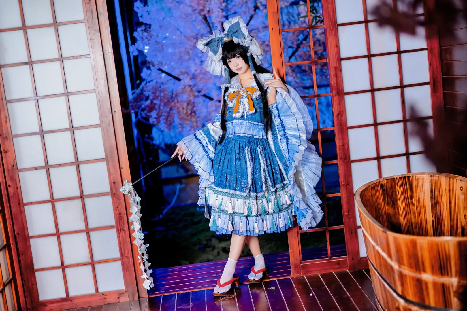 博麗霊夢コスプレ, 東方Project, 和風衣装, スタジオポートレート, 日系自宅少女ポートレート - 7枚目