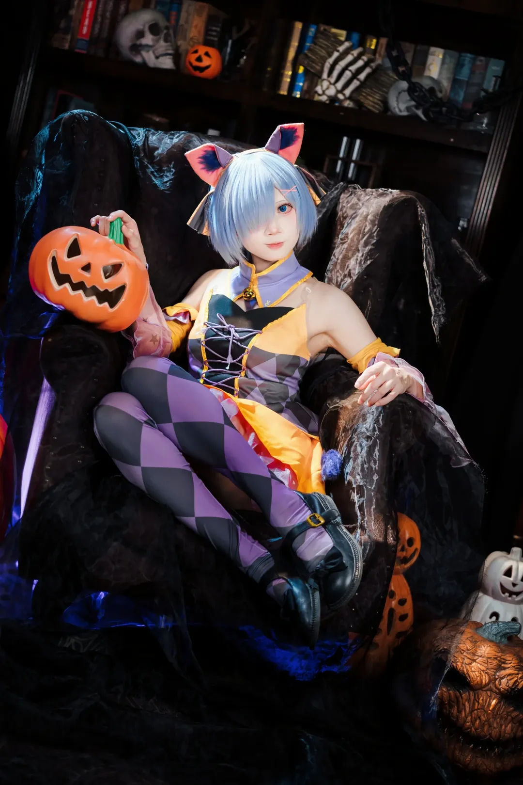 Re:ゼロから始める異世界生活, レム コスプレ, ハロウィンコスプレ, 猫耳・獣耳, ジャック・オ・ランタン - 12枚目