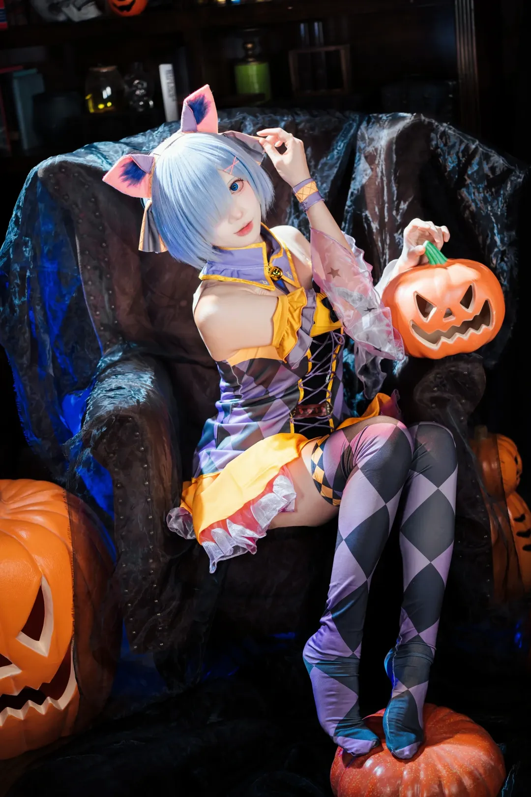 Re:ゼロから始める異世界生活, レム コスプレ, ハロウィンコスプレ, 猫耳・獣耳, ジャック・オ・ランタン - 9枚目