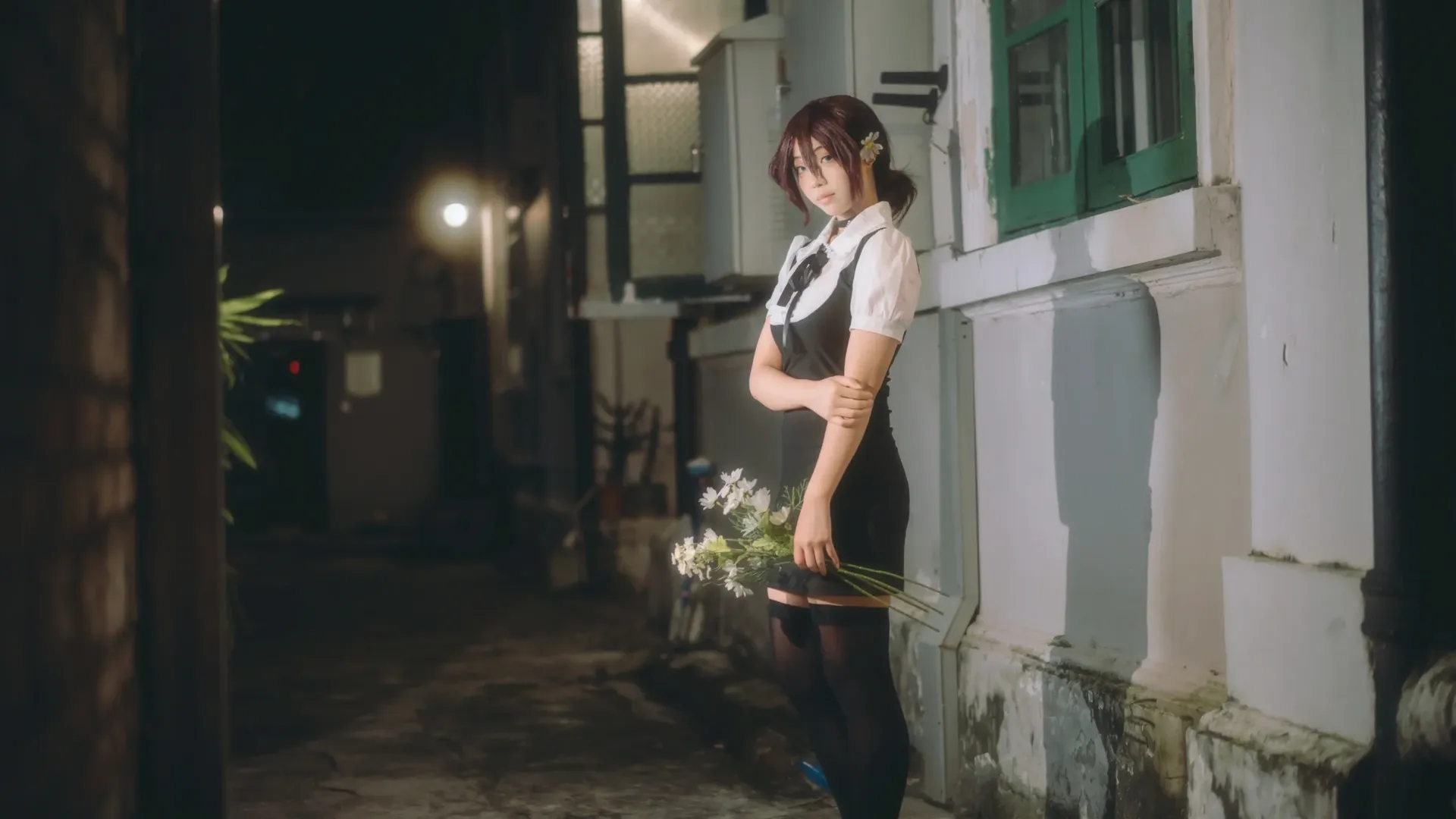 电锯人, 氛围感人像, 动漫角色扮演, 雷塞cos, 黑夜巷弄 - 第2张