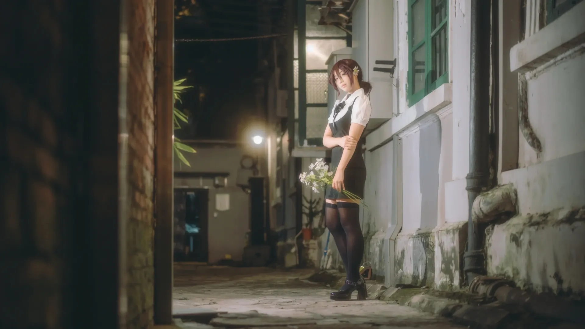 电锯人, 氛围感人像, 动漫角色扮演, 雷塞cos, 黑夜巷弄 - 第4张