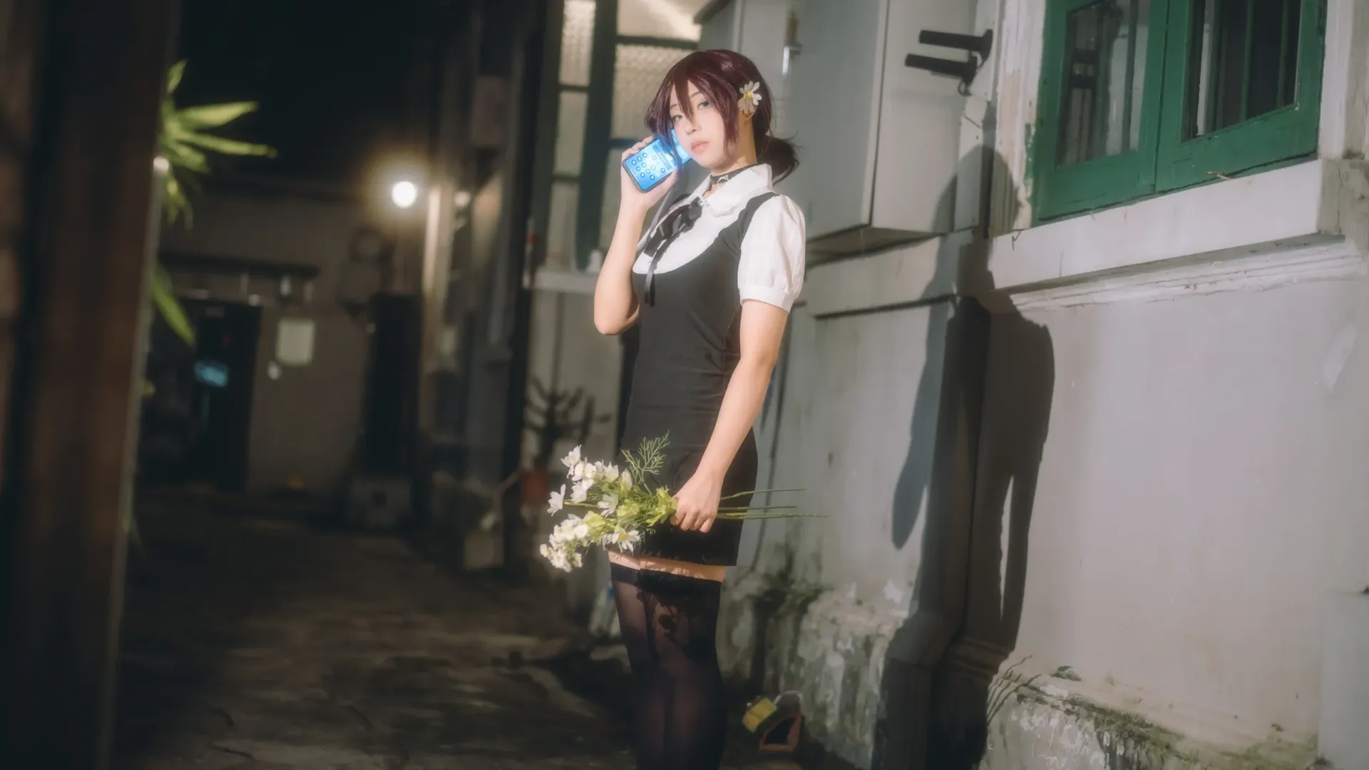 电锯人, 氛围感人像, 动漫角色扮演, 雷塞cos, 黑夜巷弄 - 第6张
