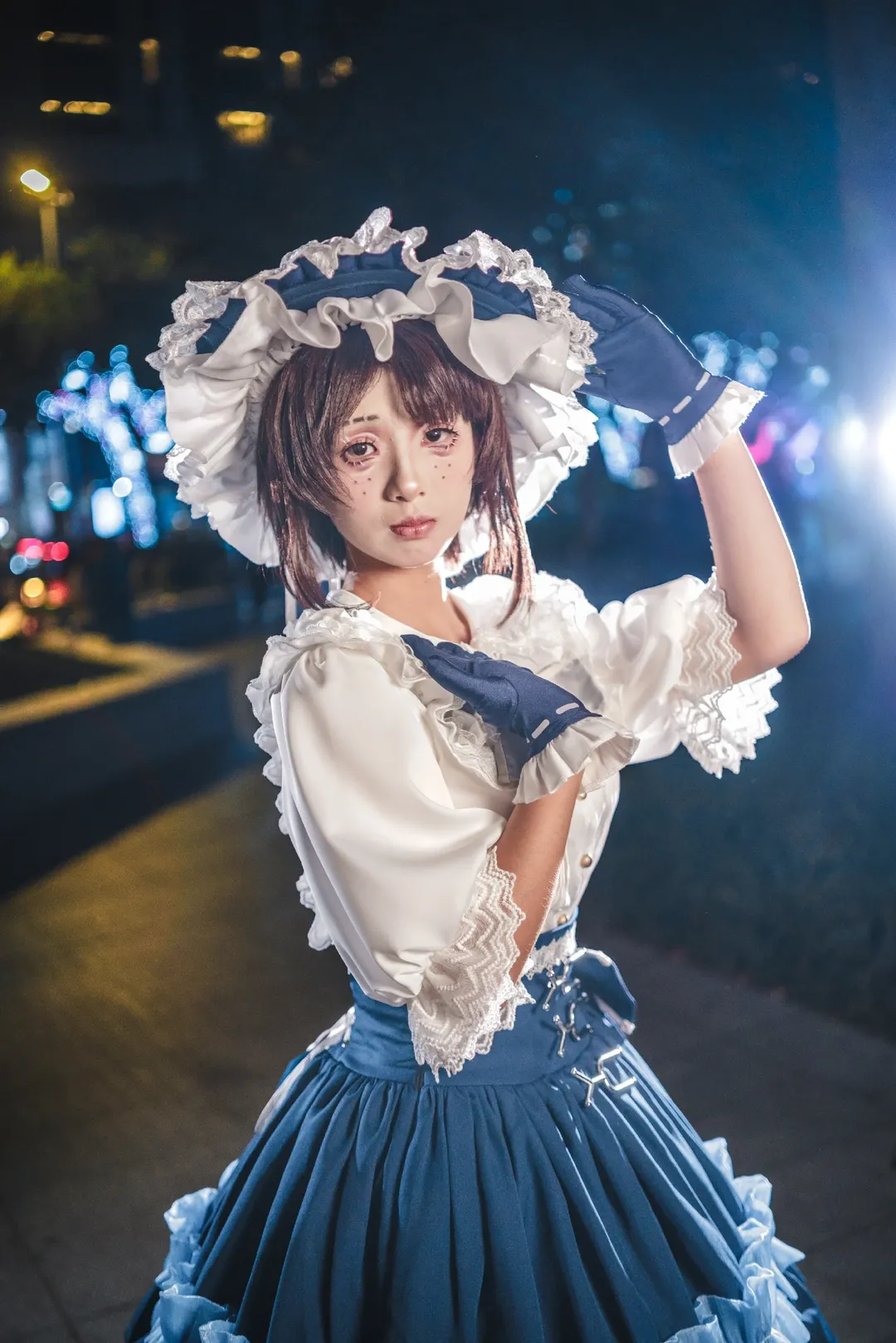 第五人格, 夜景人像, cosplay摄影, 洛丽塔风格, 兰闺惊梦cos - 第2张