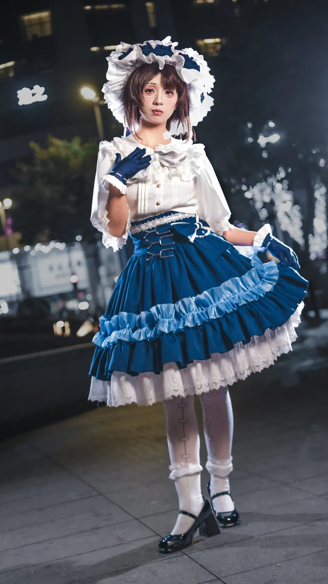 Identity V 第五人格, 夜景ポートレート, コスプレ撮影, ロリータスタイル, 少女達の確執 コスプレ
