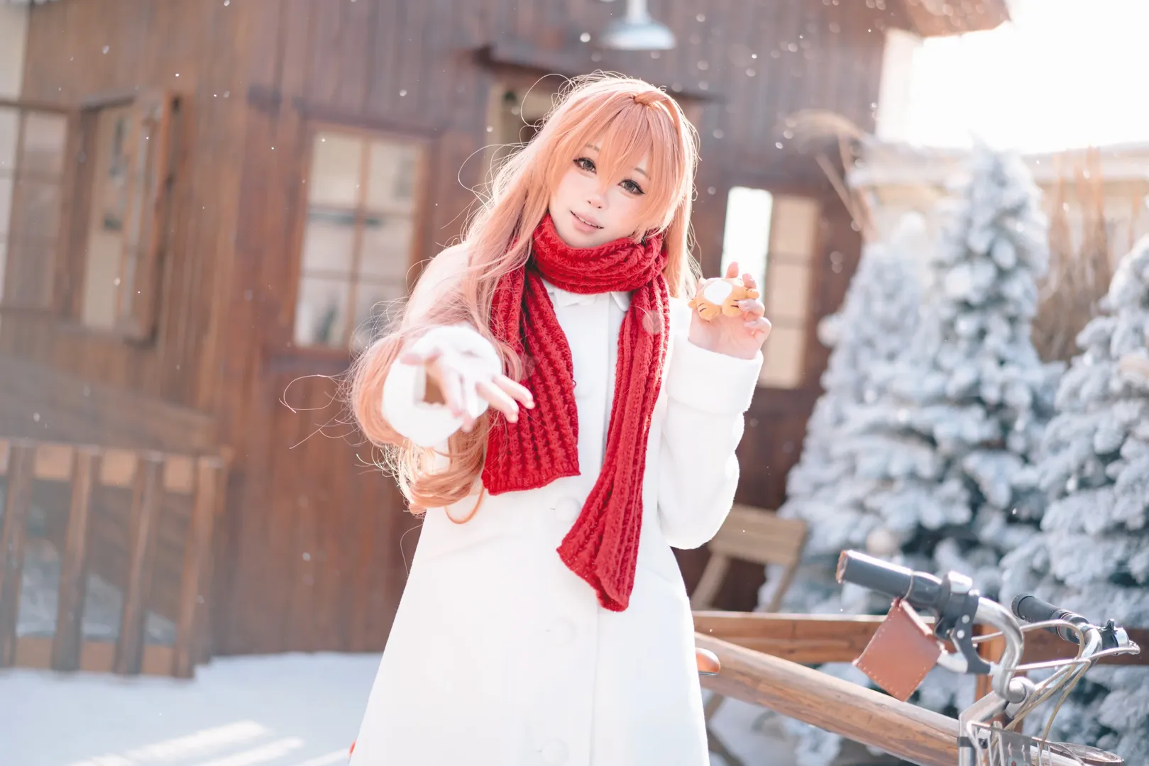逢坂大河cos, 龙与虎, 雪景写真, 冬日cosplay, 初雪记忆 - 第1张
