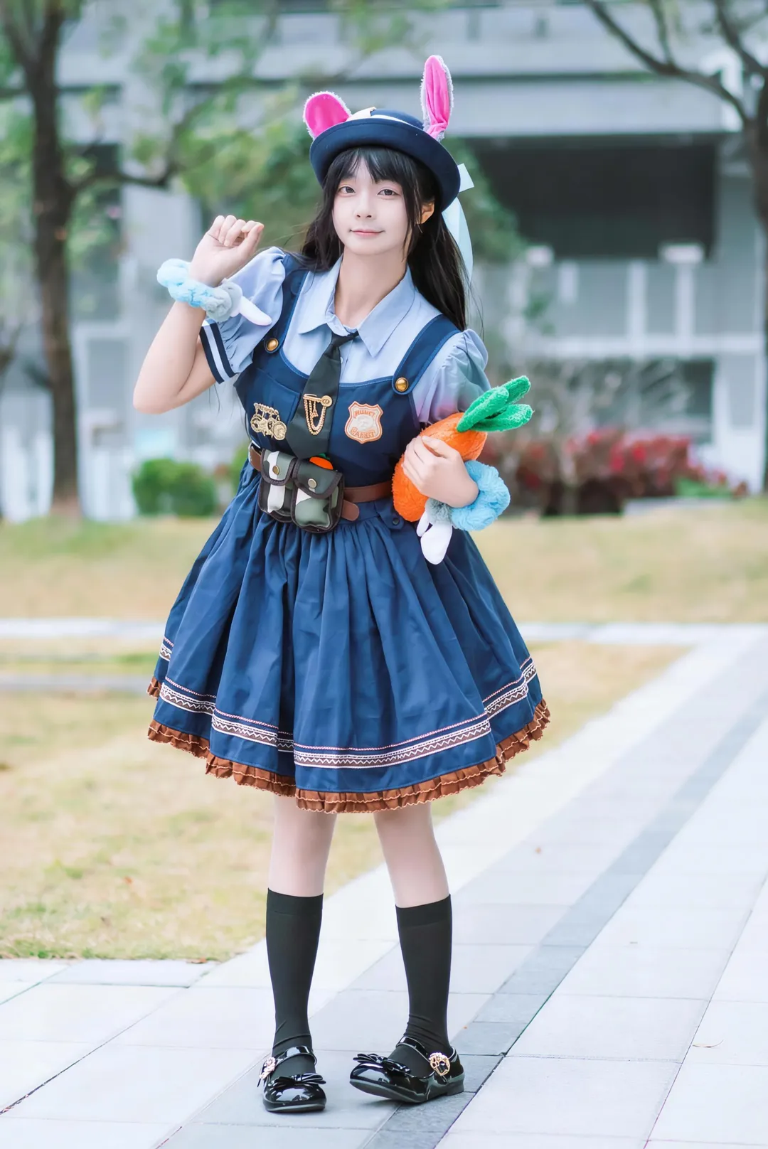 外景拍摄, cosplay正片, 朱迪cos, 疯狂动物城, 兔子警官 - 第1张