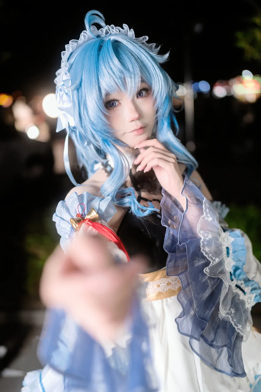 原神, 甘雨cos, cosplay, 夜景人像, 萤火虫场照 - 第13张