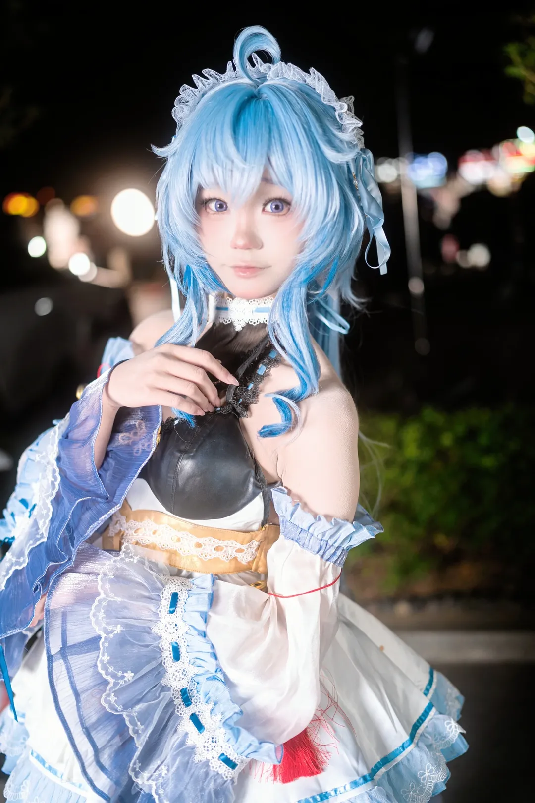 原神, 甘雨cos, cosplay, 夜景人像, 萤火虫场照 - 第7张