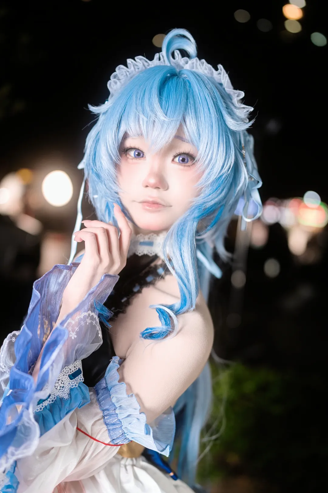 原神, 甘雨cos, cosplay, 夜景人像, 萤火虫场照 - 第8张