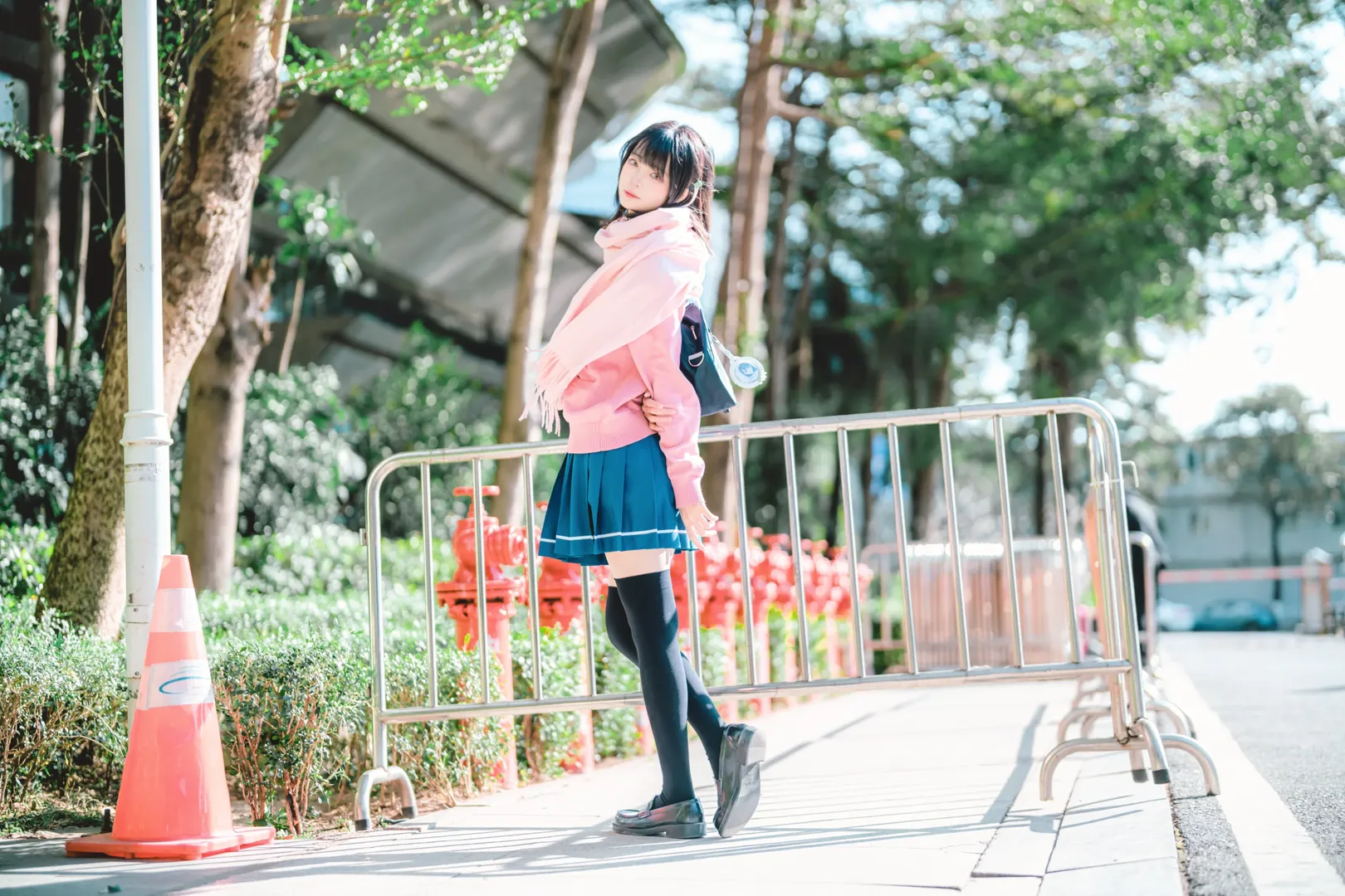 少女写真, 户外街拍, 花坂结衣cos, OneRoom, JK拍照姿势 - 第13张