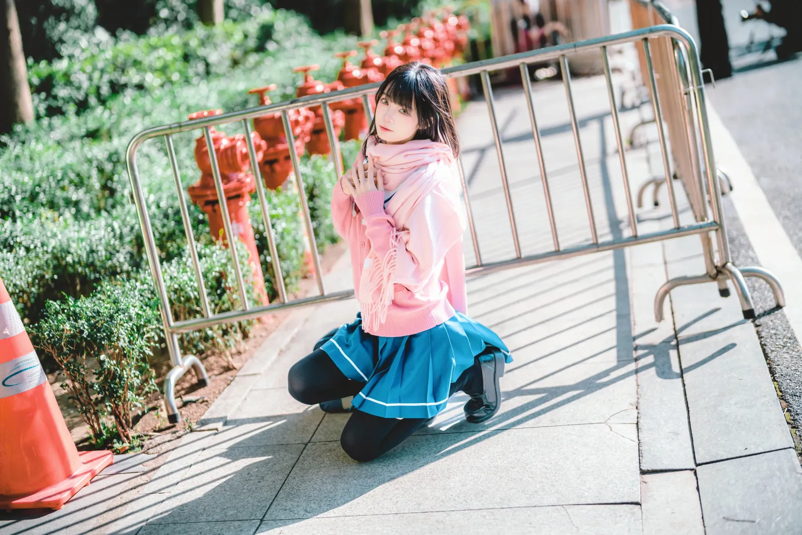 少女写真, 户外街拍, 花坂结衣cos, OneRoom, JK拍照姿势 - 第3张