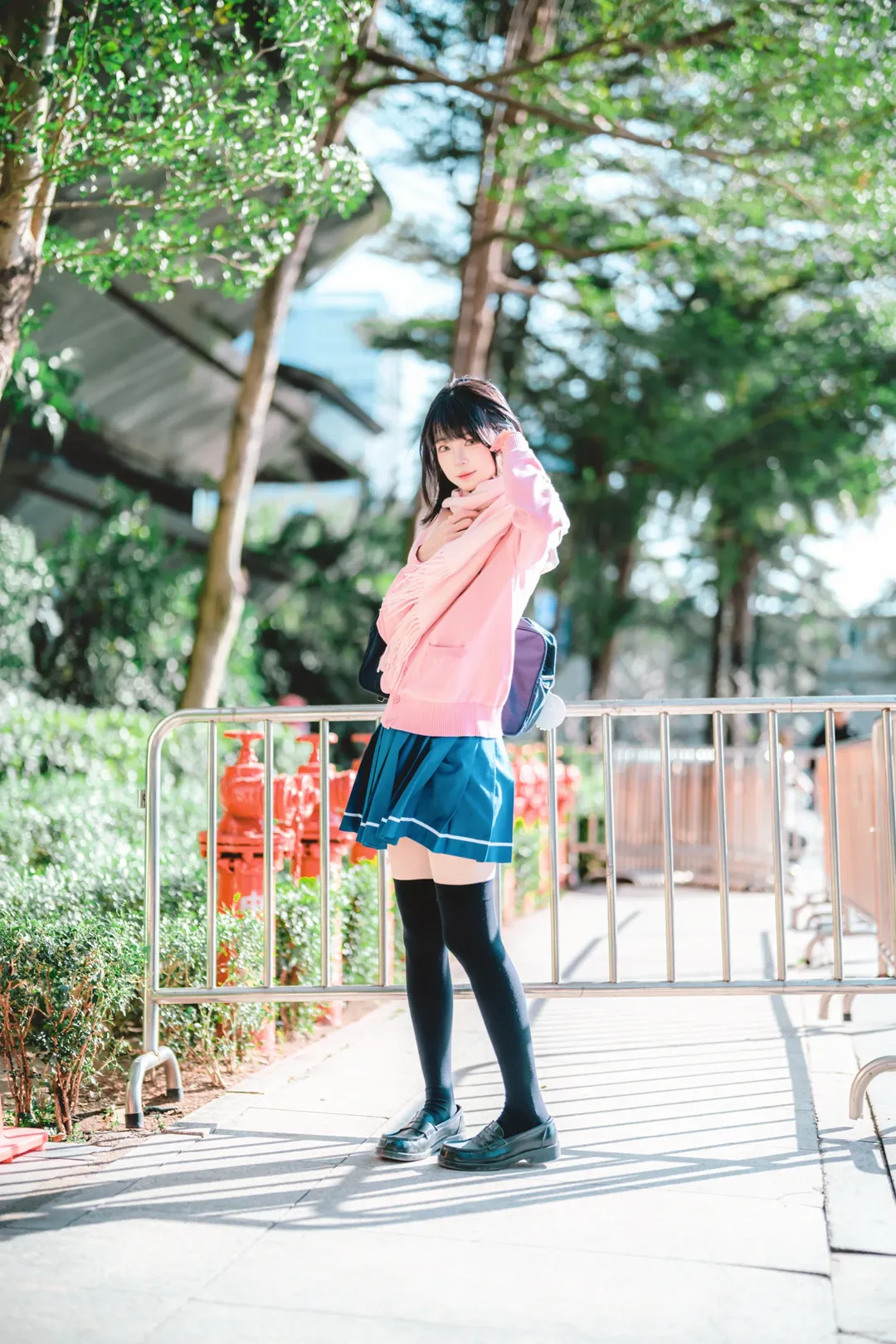 少女写真, 户外街拍, 花坂结衣cos, OneRoom, JK拍照姿势 - 第4张