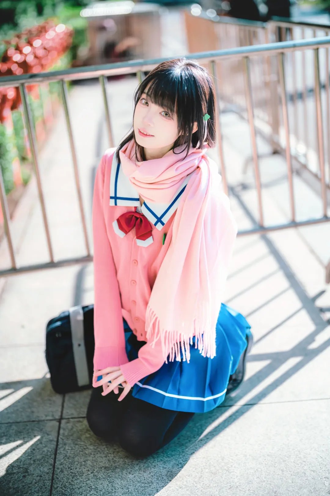 少女写真, 户外街拍, 花坂结衣cos, OneRoom, JK拍照姿势 - 第8张