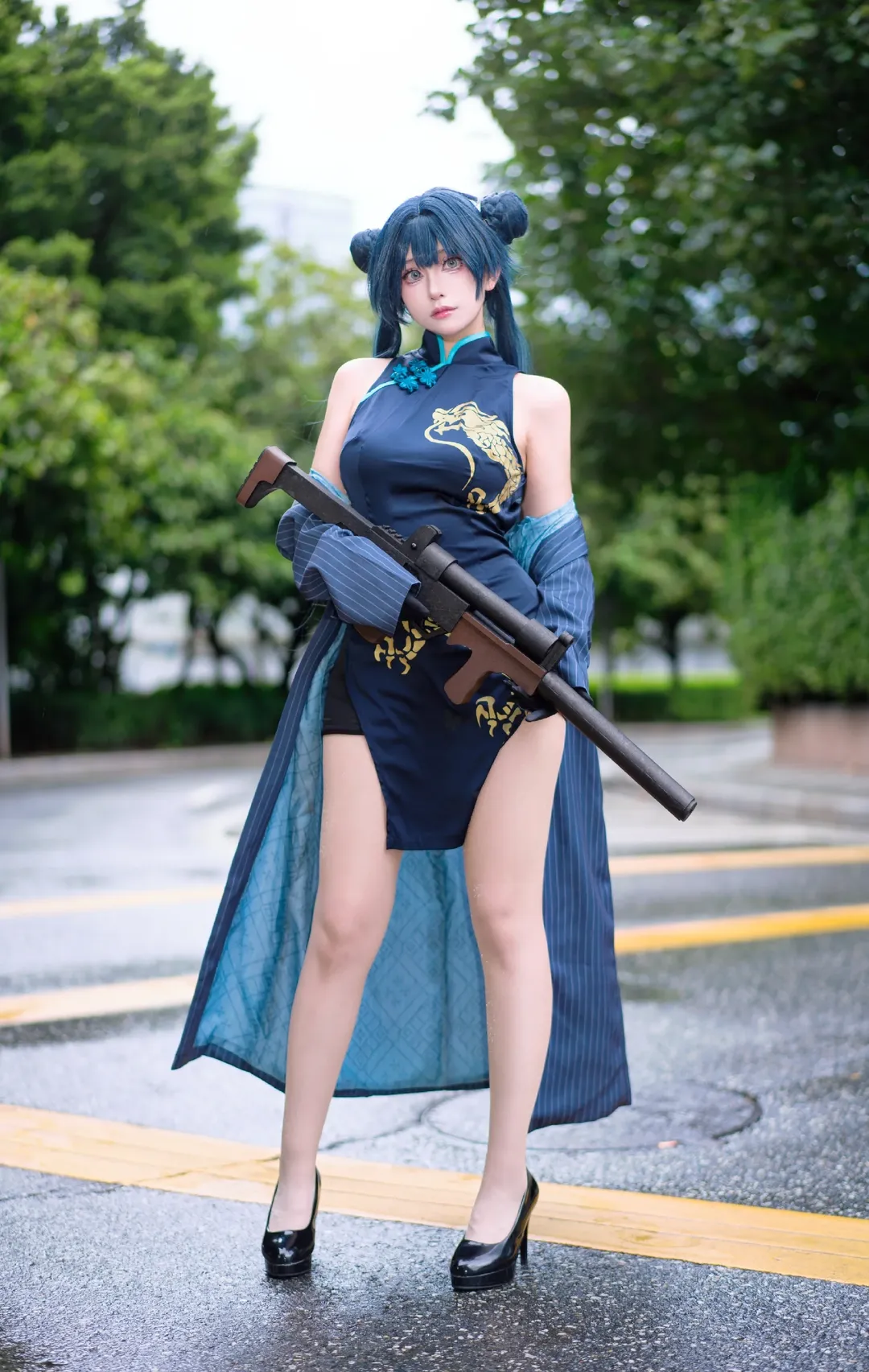蔚藍檔案, 妃咲cos, 螢火蟲漫展, 旗袍cosplay, 二次元正片