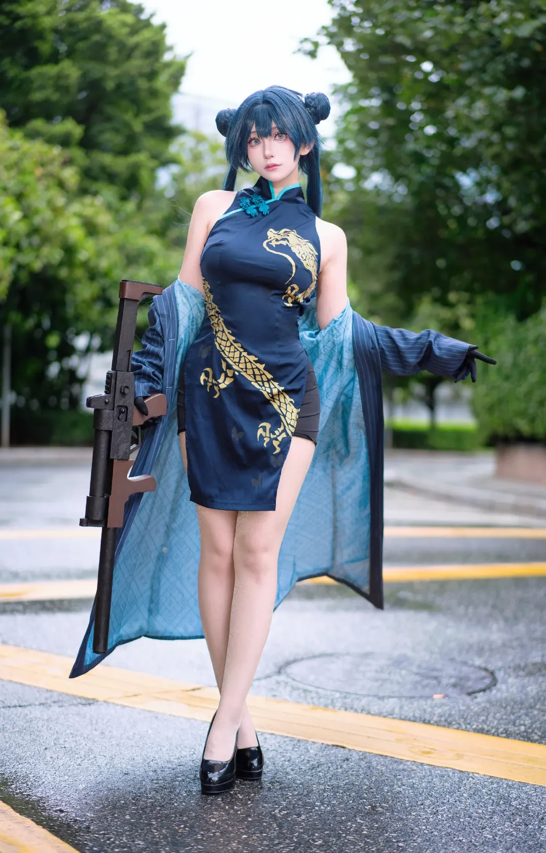 蔚蓝档案, 妃咲cos, 萤火虫漫展, 旗袍cosplay, 二次元正片 - 第2张
