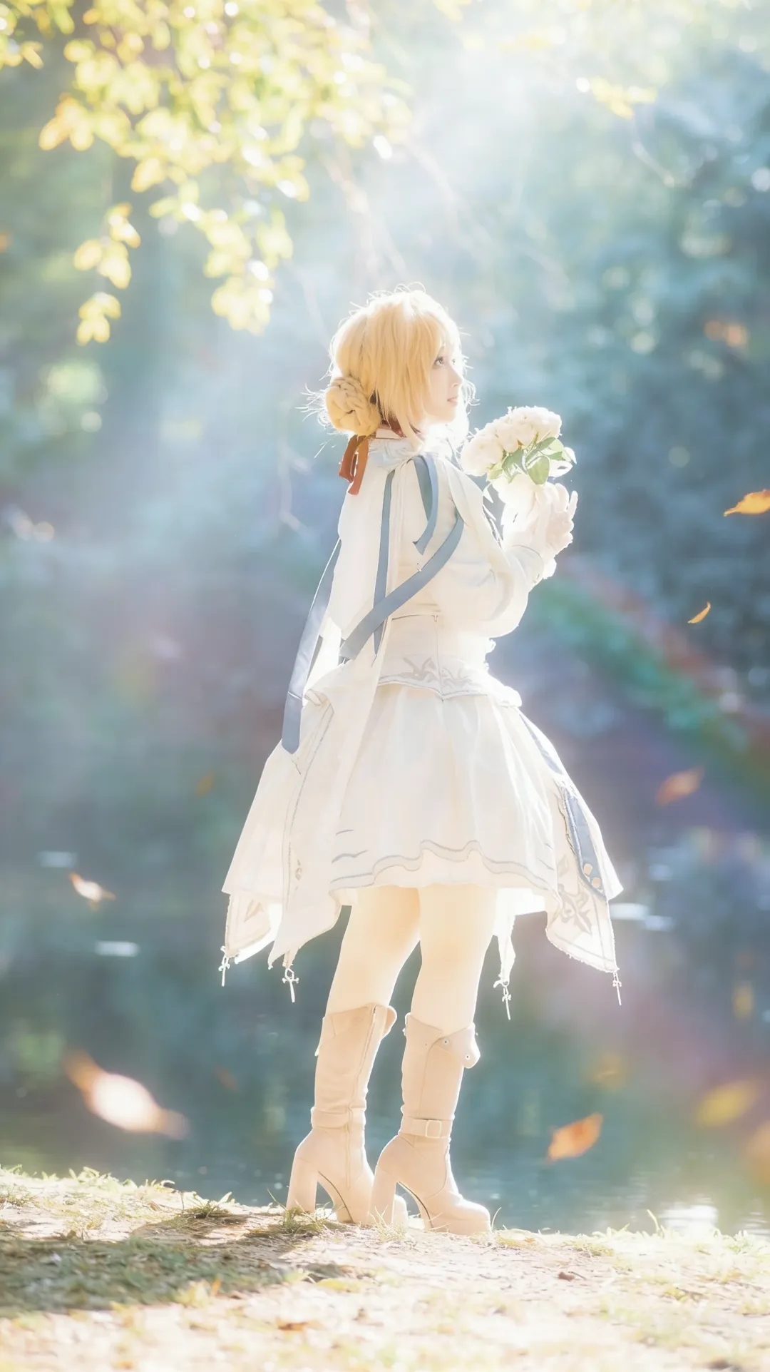 cosplay摄影, 薇尔莉特cos, 紫罗兰永恒花园, 逆光人像, 水边cos - 第2张