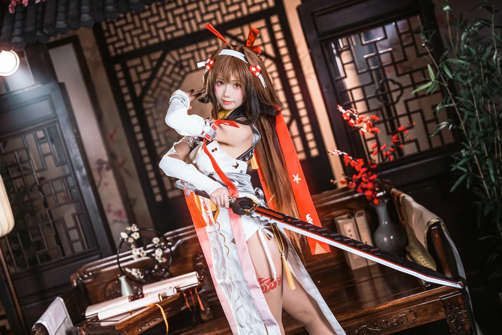 叶瞬光cos, 绝区零, 古风武侠, 兽尾造型, 大剑少女 - 第11张